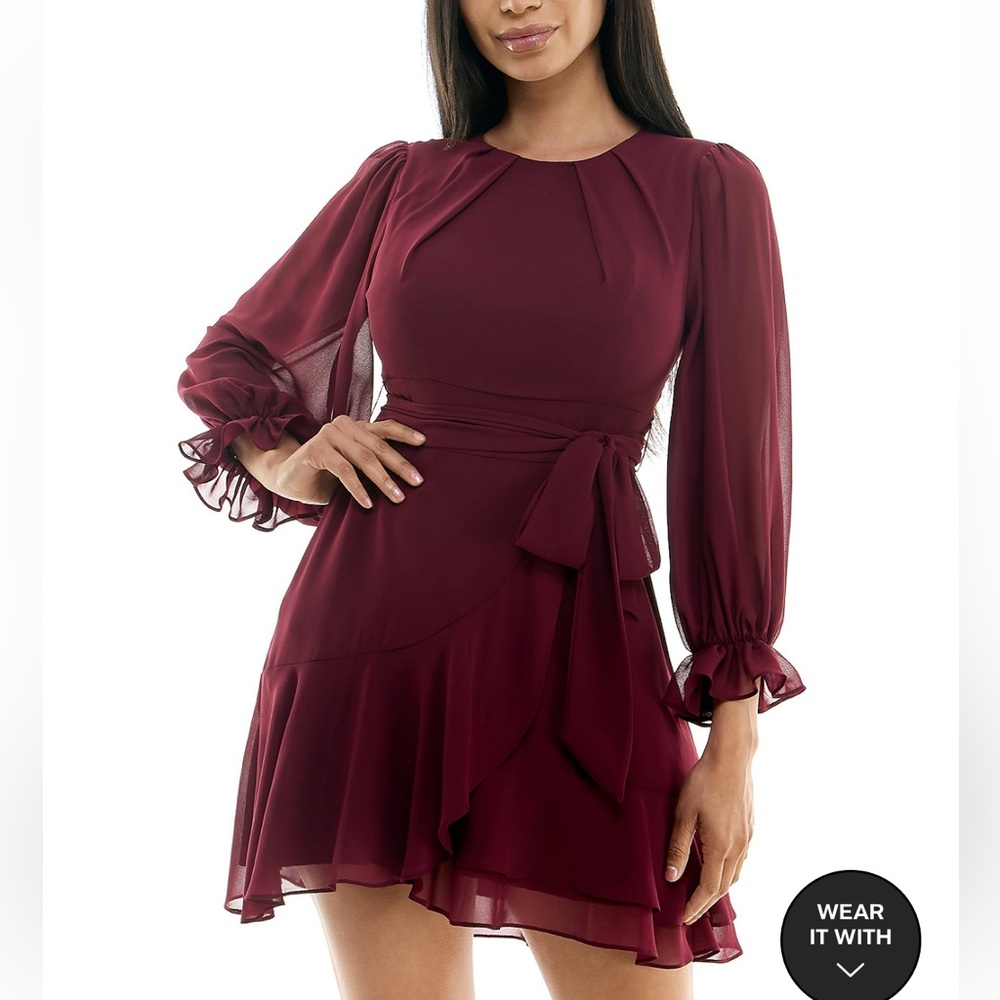 B. Darlin Asymmetrical-Ruffle A-line Dress